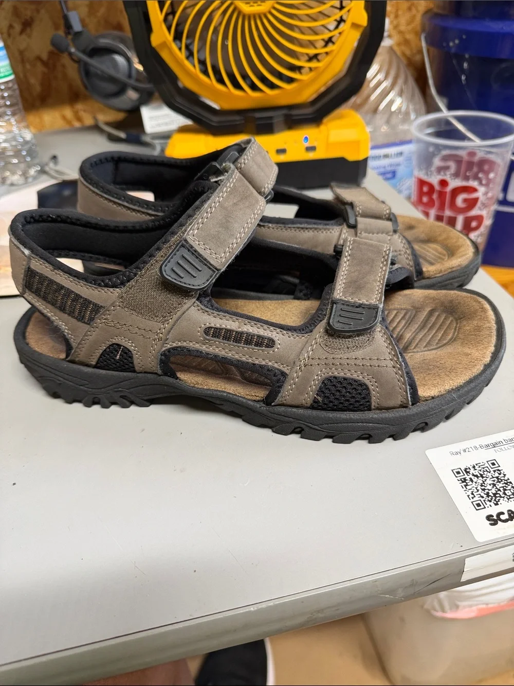 Gotcha ( sz. 8) Adjustable Taupe Outdoor Sandals